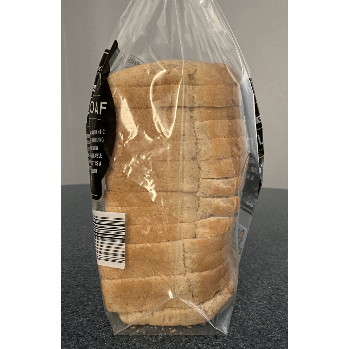 bakery bread bag, side view